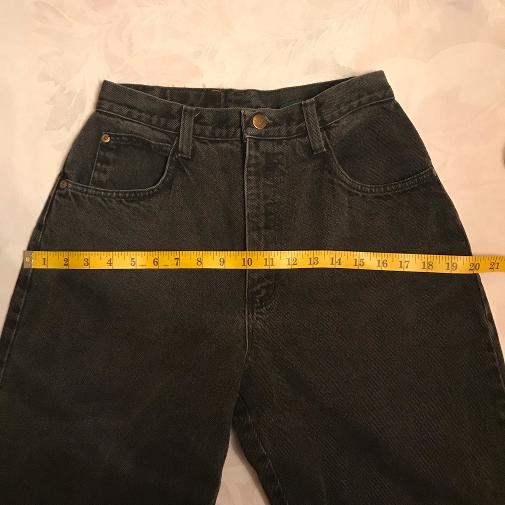 High Waisted Vintage Black Denim Jeans - Picture 6 of 6